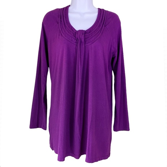 Texere Bamboo Viscose and Cotton Top Purple Tunic Length‎ - Picture 1 of 8